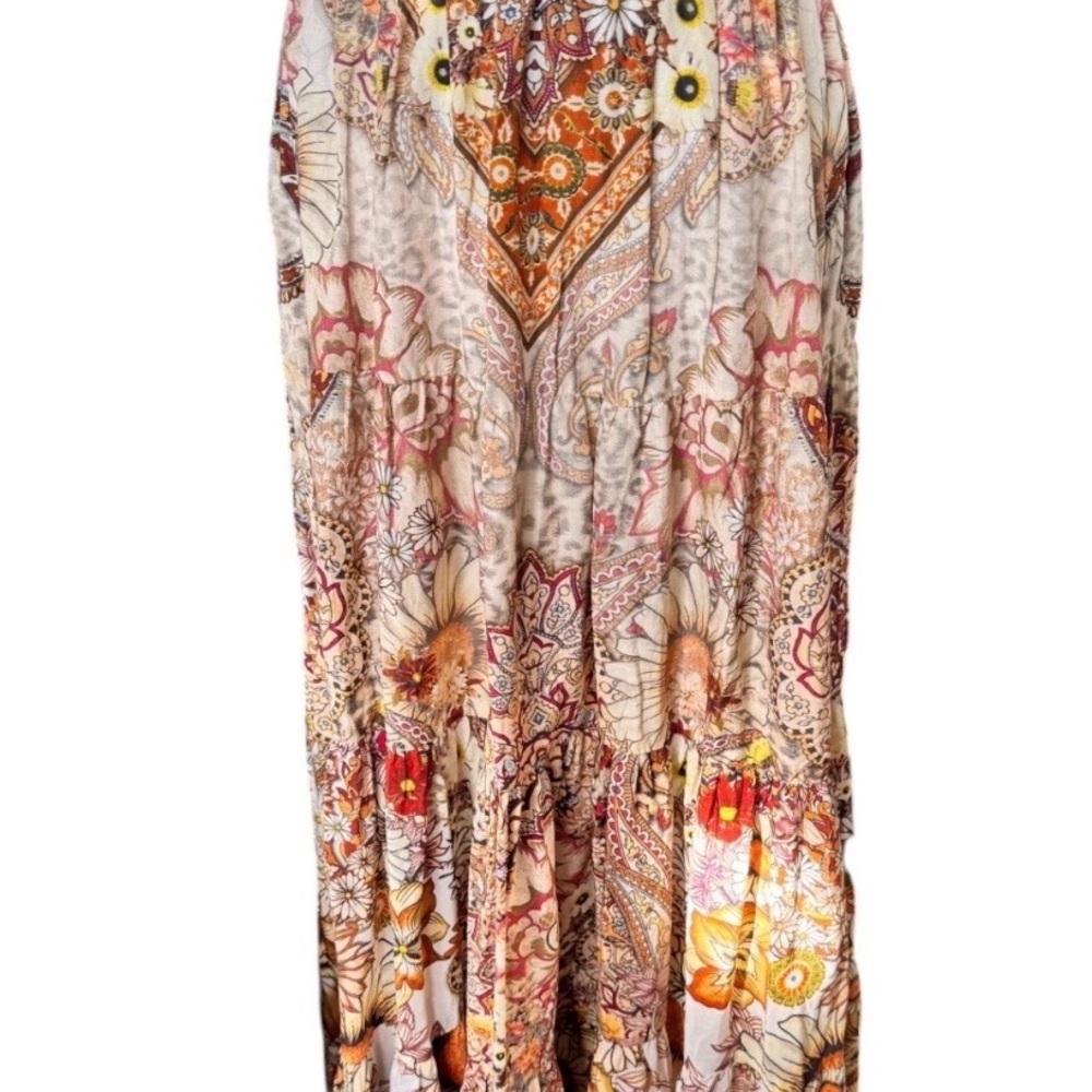 CAMILLA Heart Of A Hippie Tiered Maxi Skirt RRP $599 size small runs med-large - Picture 6 of 7